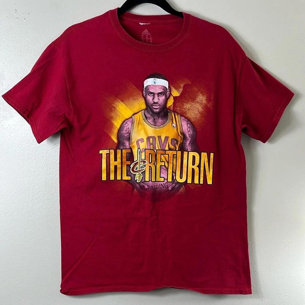 Lebron James The Return Cleveland Cavaliers Red Tee Shirt Mens